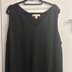 Michael Kors Black V-Neck Sleeveless Top